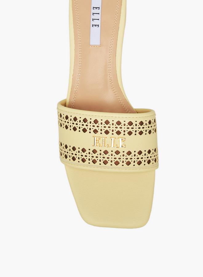 ايل صنادل بكعب عريض مزينة بإبزيم للنساء - Image 4